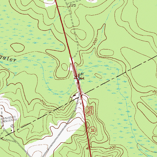 Topographic Map of Doctor Alfred Tennyson Coleman Memorial Bridge, GA