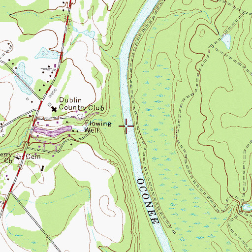 Topographic Map of Dominy Landing, GA