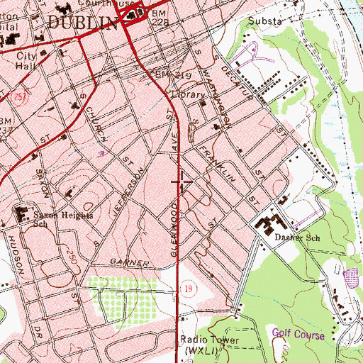 Topographic Map of Driskell Tabernacle Baptist Church, GA