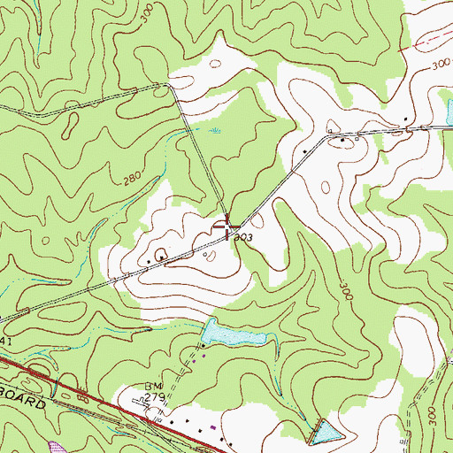 Topographic Map of Harmony Church (historical), GA