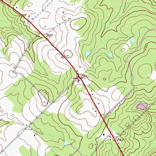 Topographic Map of Harmony School (historical), GA