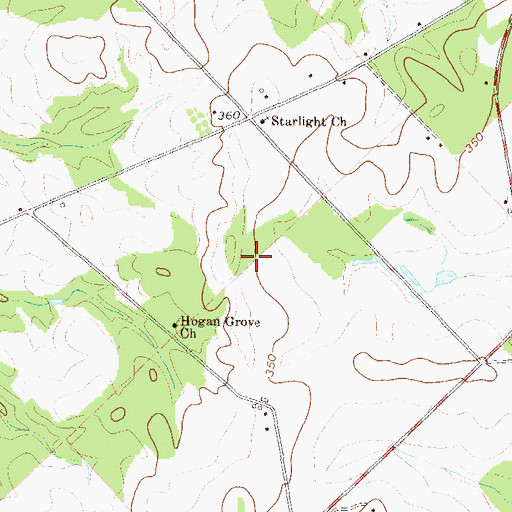 Topographic Map of Hogan School (historical), GA