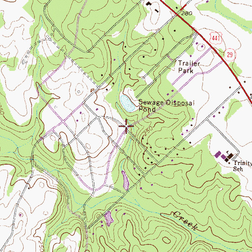 Topographic Map of Holly Hills, GA