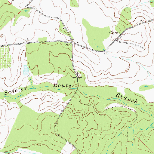 Topographic Map of Kemp School (historical), GA
