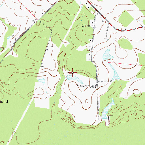 Topographic Map of Laurens County, GA