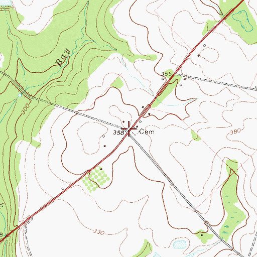 Topographic Map of Laurens Hill, GA