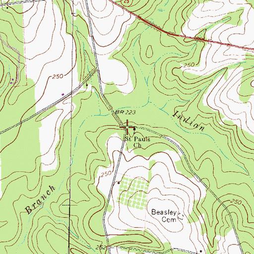 Topographic Map of Leach Academy (historical), GA