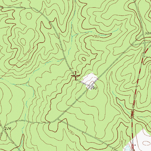 Topographic Map of Lowry Church (historical), GA