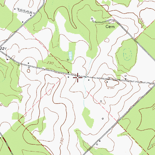 Topographic Map of McLendon School (historical), GA