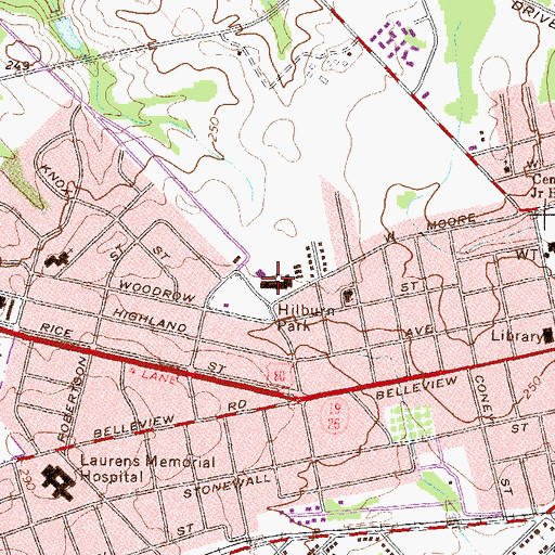 Topographic Map of Moore Street Elementary School, GA