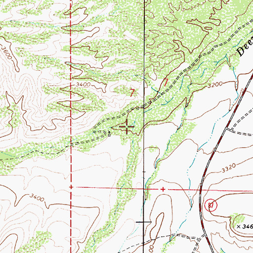 Topographic Map of South Fork Deer Creek, AZ