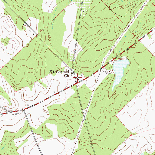 Topographic Map of Nameless School (historical), GA
