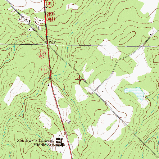 Topographic Map of New Faith Church, GA