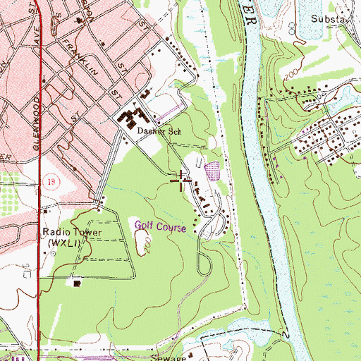 Topographic Map of Oconee Riverview Park, GA