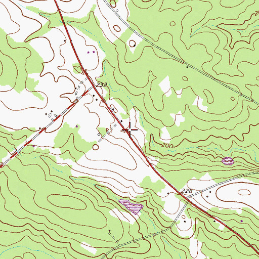 Topographic Map of Pearly School (historical), GA