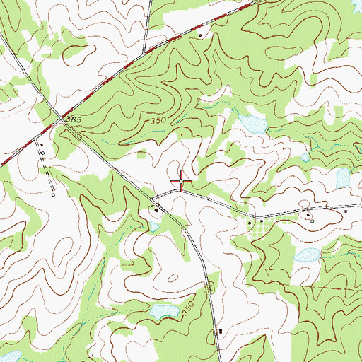 Topographic Map of Pine Grove School (historical), GA
