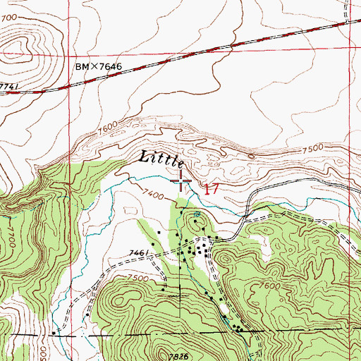 Topographic Map of South Fork Little Colorado River, AZ