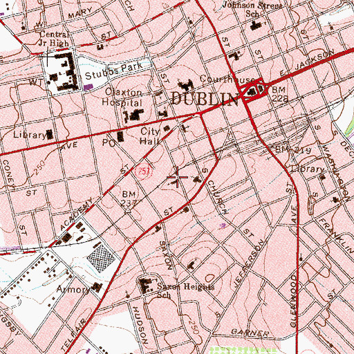 Topographic Map of Saint Pauls African Methodist Episcopal Church, GA
