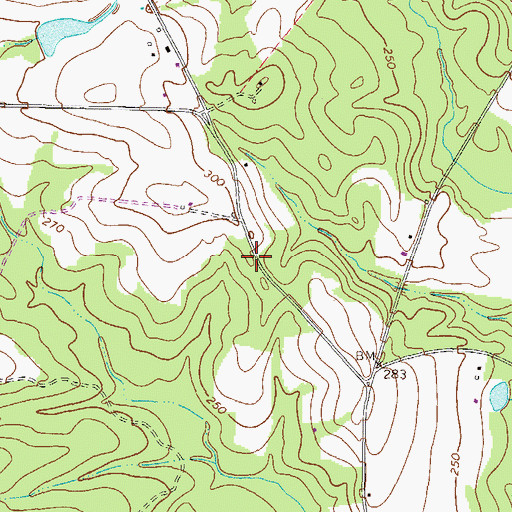 Topographic Map of Salter Smith Church (historical), GA