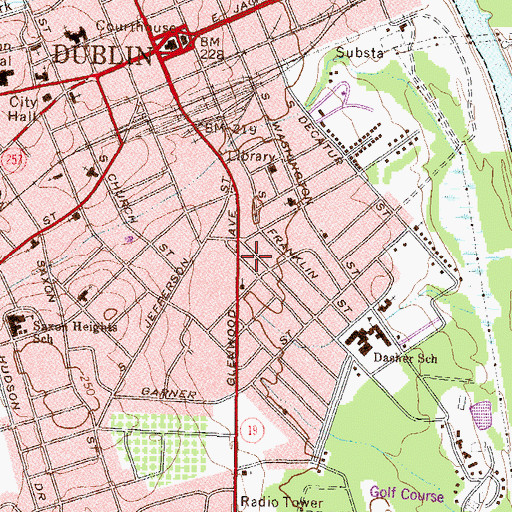 Topographic Map of Sanctified Church (historical), GA