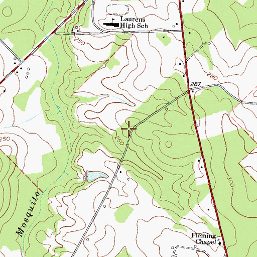 Topographic Map of Spring Hill Church (historical), GA