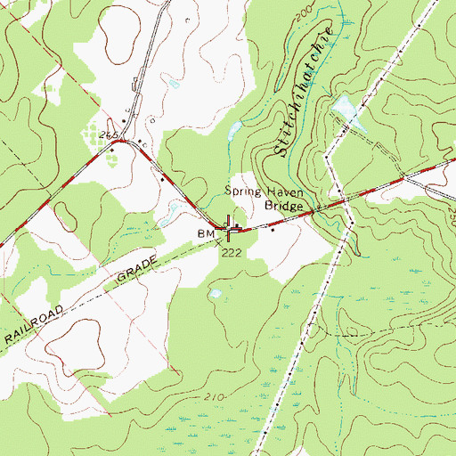 Topographic Map of Springhaven (historical), GA
