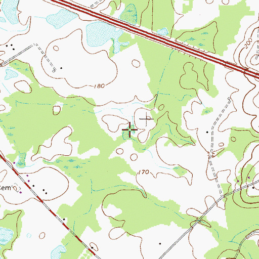 Topographic Map of Tark Hill Pond, GA