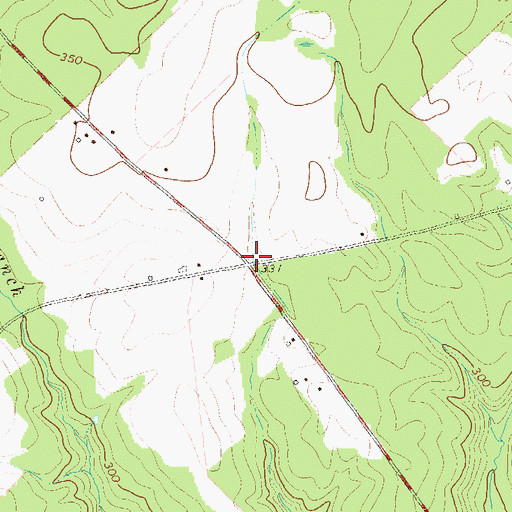 Topographic Map of Thomas Cross Roads, GA