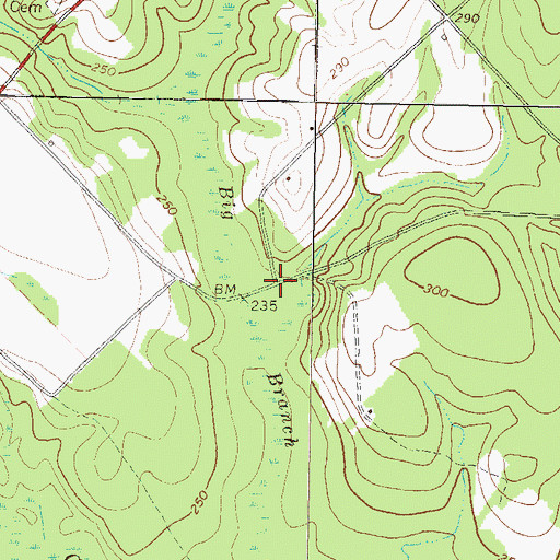Topographic Map of Westbrook (historical), GA
