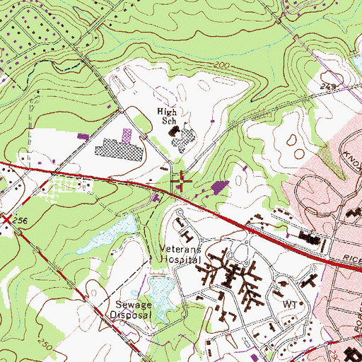 Topographic Map of Westgate Shopping Center, GA