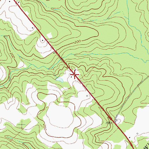 Topographic Map of Whitewater Church (historical), GA