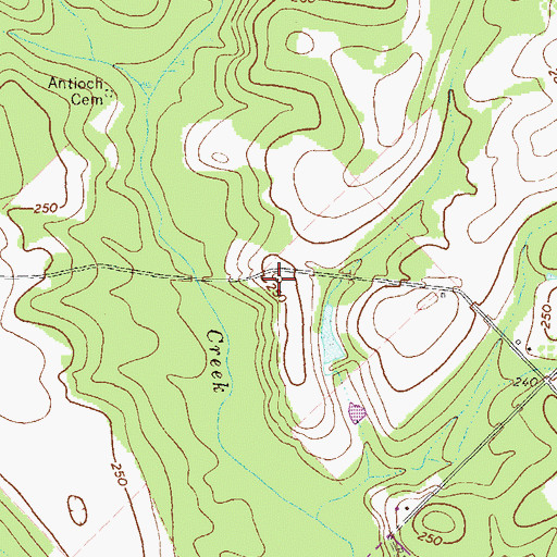 Topographic Map of Whitewater School (historical), GA
