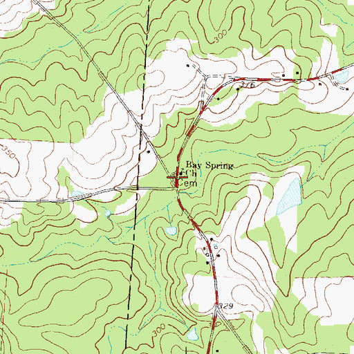 Topographic Map of Bay Spring School (historical), GA