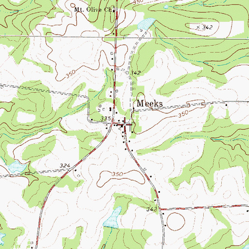 Topographic Map of Faith Tabernacle Church, GA