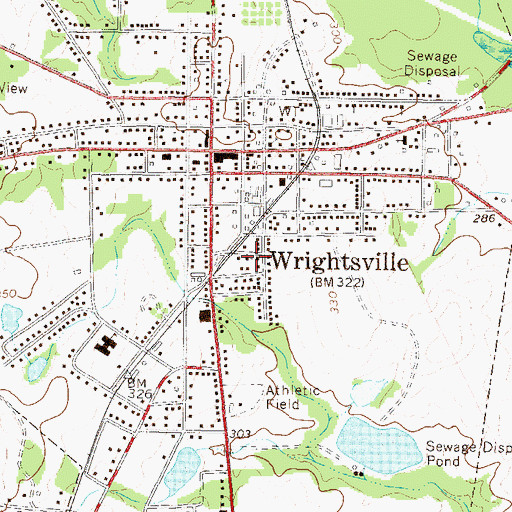 Topographic Map of Neelys Chapel, GA