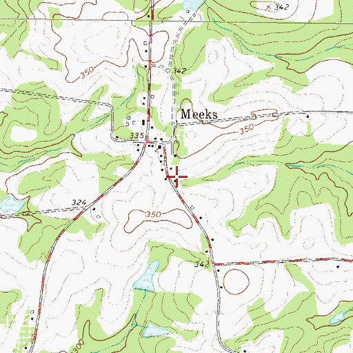 Topographic Map of Trinity Church, GA