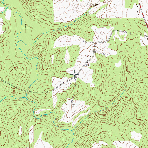 Topographic Map of Bethlehem Temple, GA