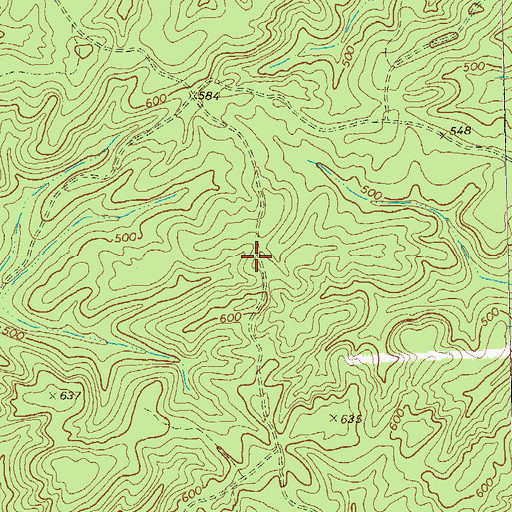 Topographic Map of China Grove Church (historical), GA