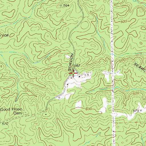 Topographic Map of Daniel School (historical), GA