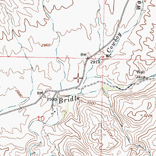Topographic Map of Cowboy Wash, AZ
