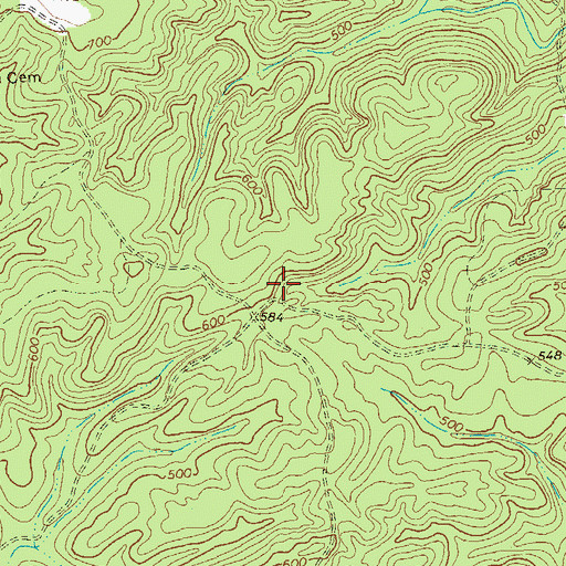 Topographic Map of Flint Hill School (historical), GA