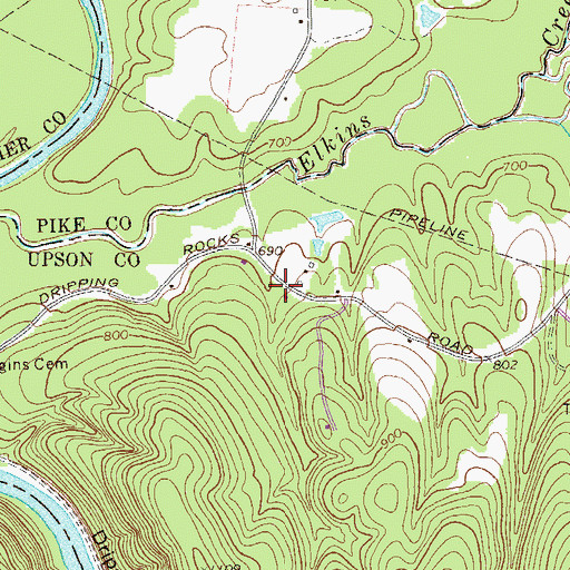 Topographic Map of Holy Hill Church, GA