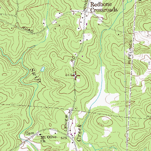 Topographic Map of Lanier School (historical), GA