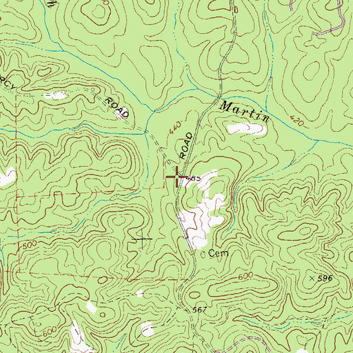 Topographic Map of Martin School (historical), GA