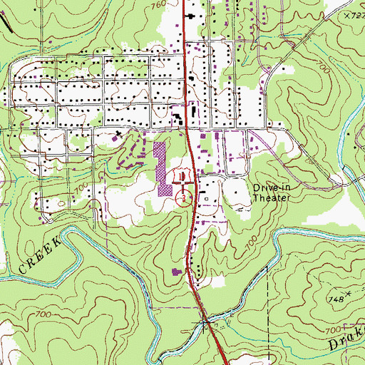 Topographic Map of Northcreek Shopping Center, GA