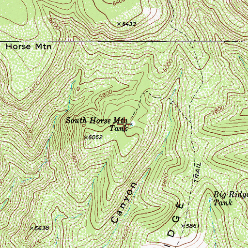 Topographic Map of South Horse Mountain Tank, AZ