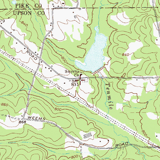 Topographic Map of Smyrna School (historical), GA