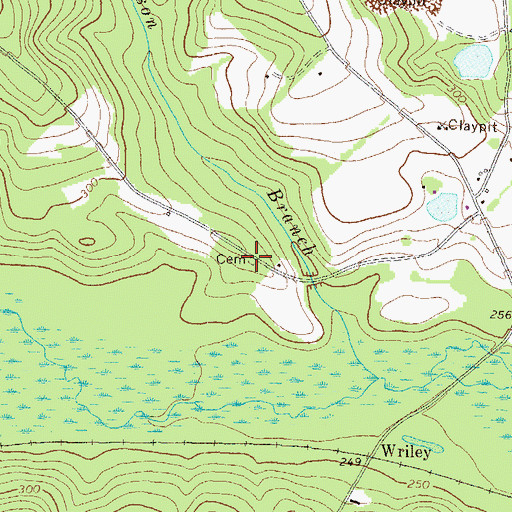 Topographic Map of Criswell Cemetery, GA