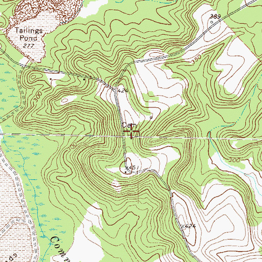 Topographic Map of Davis Cemetery, GA