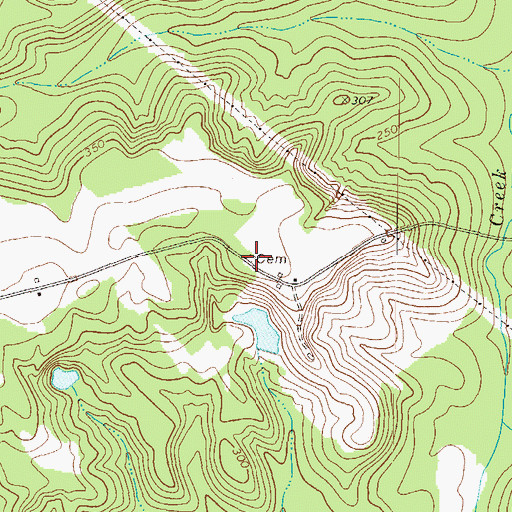 Topographic Map of Hagin-Fordham Cemetery, GA